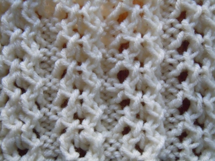 knitting stitch pattern open chain ribbing